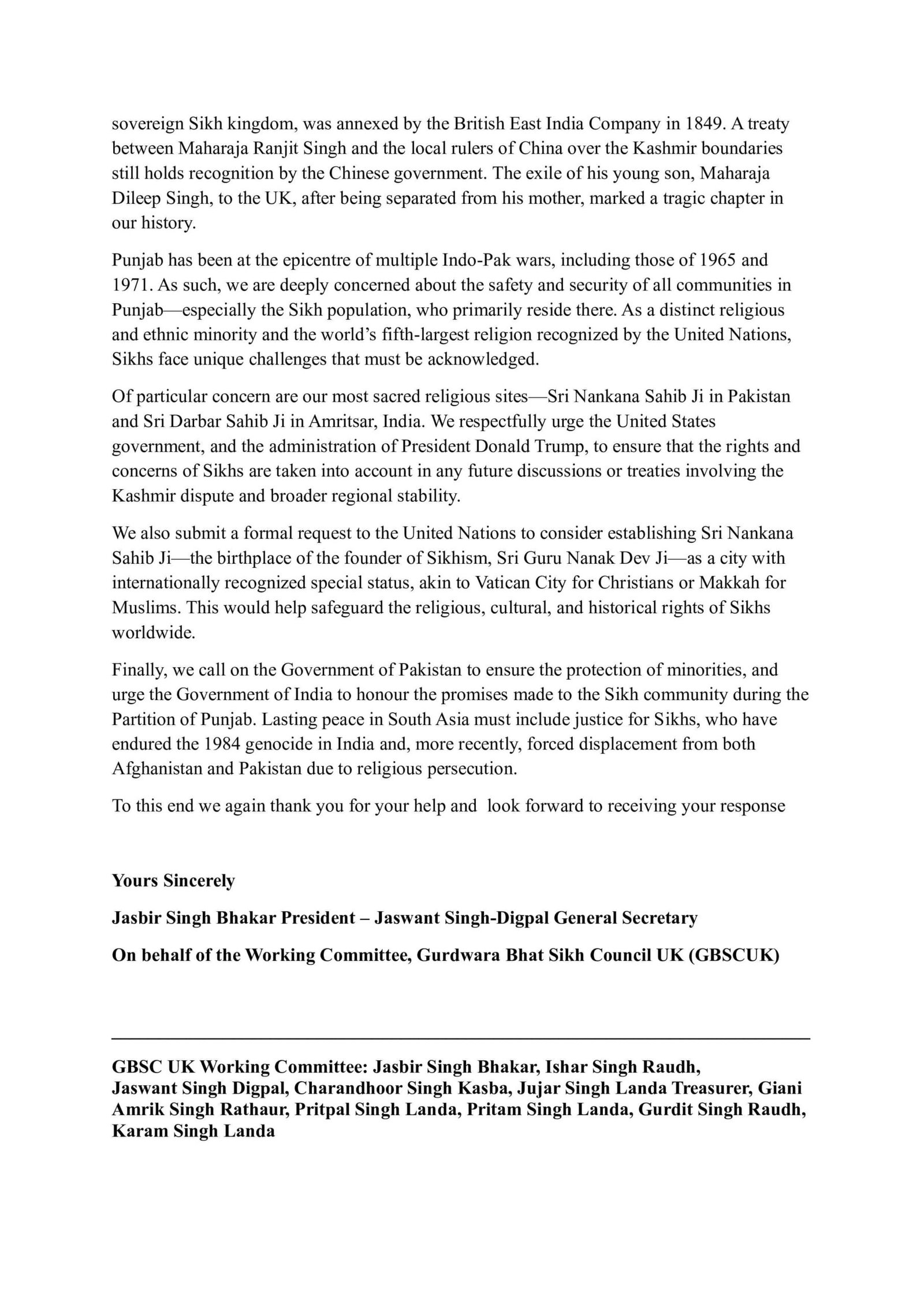 Letter to Trump page 2 GBSCUK